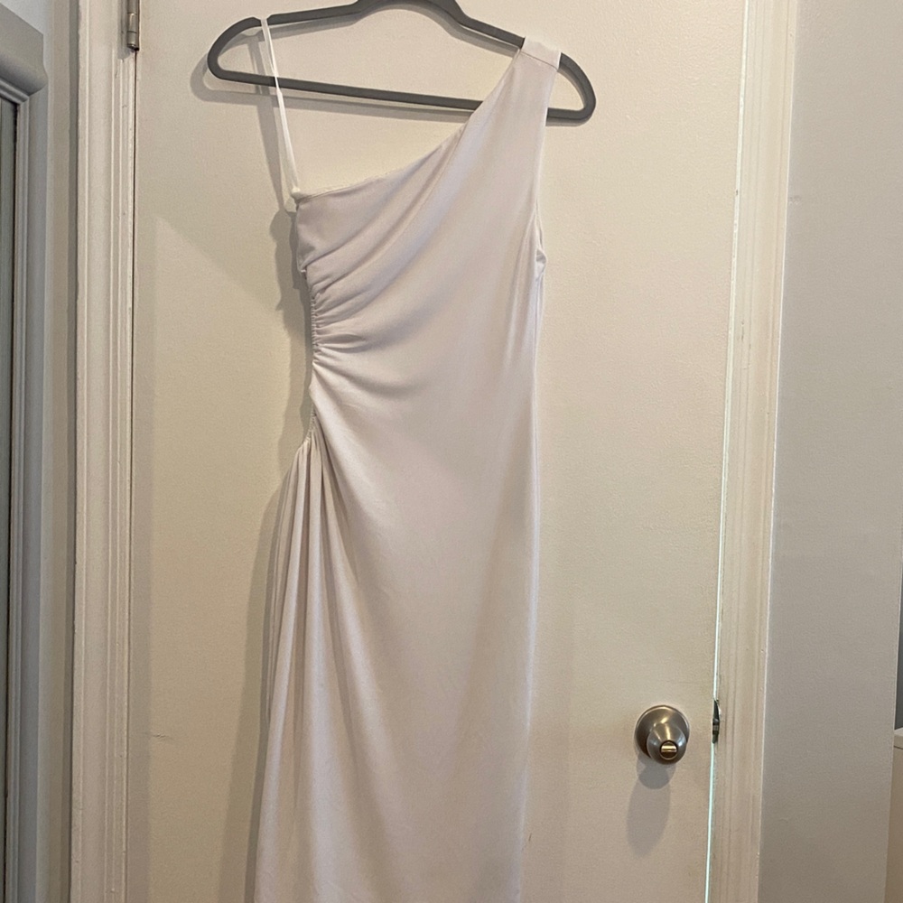 White NBD Dress - Minimal Midi Dress